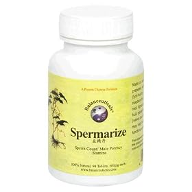Balanceuticals Spermarize, Sperm count/Male Potency Stamina Dietary Supplement Tablets, 600 mg, 90-Count Bottle
