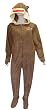 Sock Monkey Fleece Onesie Footie Pajamas with Hood