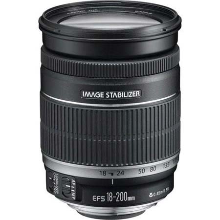 Canon EF-S 18-200mm f/3.5-5.6 IS Standard Zoom Lens for Canon DSLR Cameras
