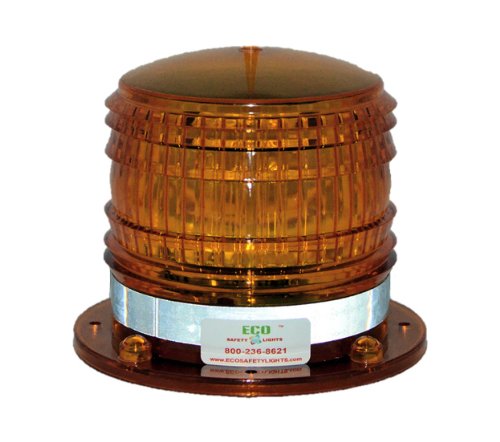 S8LFM AMBER FLASHING 2NM IP67 SOLAR LED MAGNETIC MOUNT Marine Dock Barge Safety Beacon Light 360 Degree