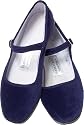 Blue Velvet Mary Jane Chinese Shoes