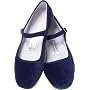 Blue Velvet Mary Jane Chinese Shoes