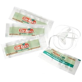 Dr. Ken's Gliding Dental Floss Singles, Shred-resistant tape  (30 Flosses)