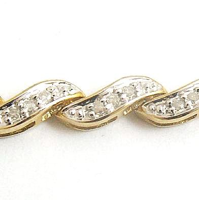 9ct Yellow Gold 0.50ct Fancy Diamond Bracelet