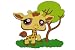 3-D Wandtattoo XL littlest Pet Shop Giraffe Zoo Moosgummi Kind Kinder Tier Tiere