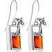 Sterling Silver TROPICAL DRINK Cubic Zirconia Earrings