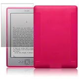 AMAZON KINDLE 4 HOT PINK TPU GEL SKIN / CASE / COVER + SCREEN PROTECTOR PART OF THE QUBITS ACCESSORIES RANGEby Qubits