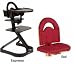 Svan High Chair from Scandinavian Child with Infant Kit and Cushion, Red Cushion with Espresso Wood