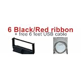 Buy 6 pack of Compatible BLACK Red POS ink Ribbon Cartridge to replace EPSON ERC30,...