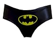 DC Comics Batgirl Logo Shiny Black Panty with Cape for women