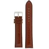 Extra Long Watch Band Leather Honey Brown Padded 18 millimeters Tech Swiss