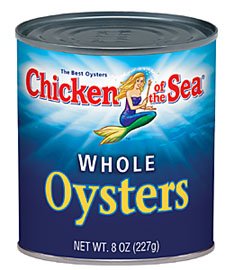 WHOLE OYSTERS, 12 pack of 8 oz cans by Chicken of the Sea