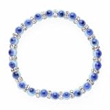Swarovski Evil Eye Bracelet made from Blue Italian Moreno Glass