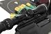 Shotgun with a Rifle Scope Target and Shotshell - 24"W x 16"H - Peel and Stick Wall Decal by Wallmonkeys