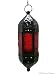 13 Metal Ruby Red Glass Hanging Moroccan Lantern Lamp
