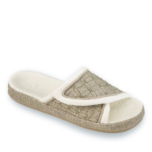 ACORN Women's Quilted Eco Slide,Earth Tweed,Medium (US Women's 6.5-7.5 W)