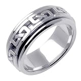 41B0ECesJiL. SL160  7mm 14K Two Tone Gold Celtic Wedding Band