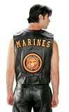 Mens U.S. Marines Leather Vest
