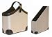 Faux Leather Basket & Box File Set - Brown & Natural