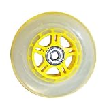 Curb Dog Scooter Wheels Yellow 100mm with Sealed Cartridge Bearings - Pair.