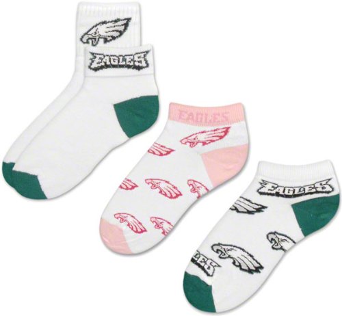 Philadelphia Eagles Women's 3-Pair Sock Pack