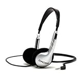 Koss UR5 Cushioned Headphones, Black/Silver