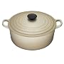 Le Creuset Enameled Cast-Iron 5-1/2-Quart Round French Oven, Dune