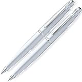 Cross ATX, Matte Chrome, Ballpoint Pen and .05mm Pencil Set, with Chrome Plated Appointments (881-1)
