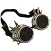 WOODSIDE METALLIC SILVER SPIKED CYBER GOGGLES WELDING GOTH STEAMPUNK COSPLAY SPIKES