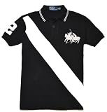 41B0Qpgv7sL. SL160  Polo Ralph Lauren Men Custom Fit Double Pony T Shirt (M, Black/white)
