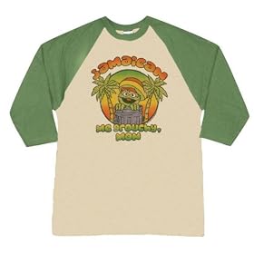 Sesame Street - Jamaican Ladies Baseball T-Shirt by Junk Food