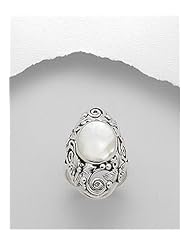 Shell Ring In 92.5 Sterling Silver