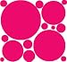 Bright Pink Polka Dot Peel & Stick Wall Stickers Dorm