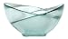 Clear Spanish Recycled Glass Small Duet Bowl 6 1/2"L x 6"W x 3 1/4"H Set / 2