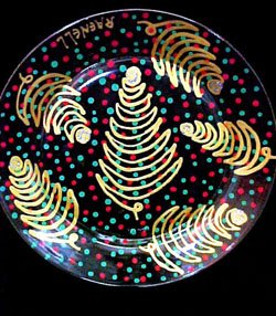 Best Cheap Christmas Trees Design - Hand Painted - Platter/Serving Plate - 13