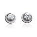 Sterling Silver Flower Diamond Stud Earrings (GH, SI-I, 0.15 carat)