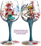 Hand Painted Wine Glass by Bottom's Up - Happy Birthday