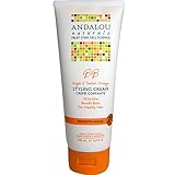 Andalou Naturals Smooth Hold Styling Cream,  Argan and Sweet Orange, 6.8 Ounce