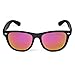 Duduma® Reflective Revo Color Full Mirrored Lens Large Horn Rimmed Style Uv400 Wayfarer Sunglasses (black frame with pink mirror lens)
