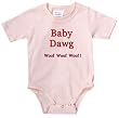 Baby Dawg Woof Woof - Pink Baby Creeper
