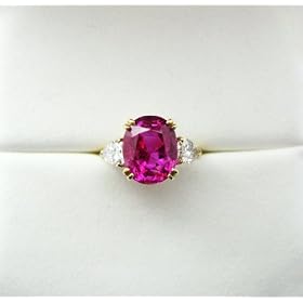 18k Gold Diamond and Ruby Ring by Almaz