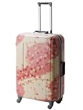 HIDEO WAKAMATSU(ヒデオワカマツ)伝統花柄プリント＜さくら＞　TSAロック　スーツケース　キャリーケース