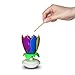 Mallofusa 4x Lotus Happy Birthday Music Spin Rainbow Candle with 14 Small Candles in Two Layer