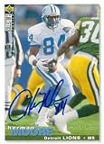 Herman Moore Autographed/Hand Signed Football Card (Detroit Lions) 1995 Upper Deck CC #72