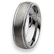 Grooved Brushed & Polished Tungsten Carbide Ring (7.0 mm) - Sizes 7-13