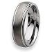 Jewelry : Grooved Brushed & Polished Tungsten Carbide Ring (7.0 mm) - Sizes 7-13