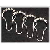 Roller Ball Curtain Rings Set of 12 Polished Chrome Finish