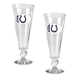 Indianapolis Colts 2pc 16oz Pilsner Glass Set with Football on stem - Oval Logo NFL Football