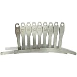 Understring Radius Gauges. Set of 9, for bridge saddle adjustments