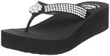 Yellow Box Women's Verona Wedge Sandal,Black,9 M US